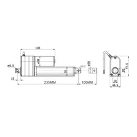 2000N Thrust Electric Linear Actuator With Built-in Potentiometer and Position Feedback Stroke 4 Inches 100MM (Model 0041663)