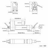 Quiet & Waterproof Linear Actuator IP67 Home and Outdoor Use 24 Inch 600mm (Model 0041943)
