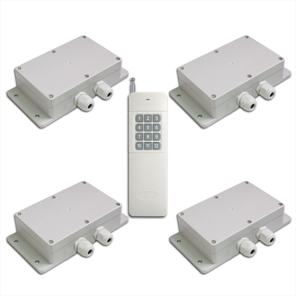 Motor Remote Control 30A AC 230V Motor Remote Control Kit with 1 Remote Control & 4 ...