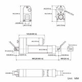 Quiet & Waterproof Linear Actuator IP67 Home and Outdoor Use 32 Inch 800mm (Model 0041945)