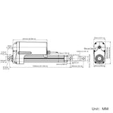 12000N DC 12V 24V Linear Actuator Heavy Load 2700 lbs 32 Inches 800MM Stroke (Model 0041613)