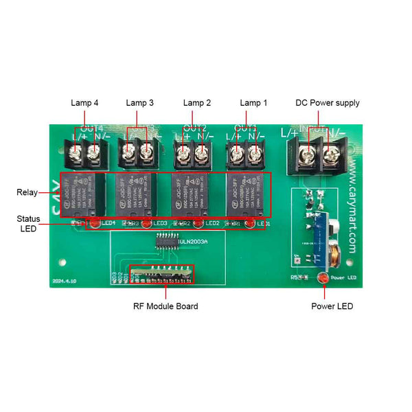 4 CH DC Waterproof Wireless Remote Control System for DC Devices ...