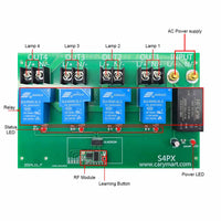 4 Channels Long Distance Heavy Load AC Output Wireless Electrical Switch (Model 0020479)