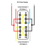 4 Push Buttons Handheld Controller For Manual Control Of DC Motors Or Electric Linear Actuators In Momentary Work Mode (Model 0040026)