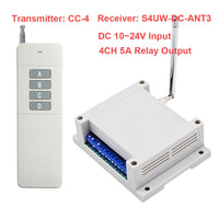 433Mhz RF Transmitter and Receiver Long Distance DC Input & 4CH 5A Relay Output