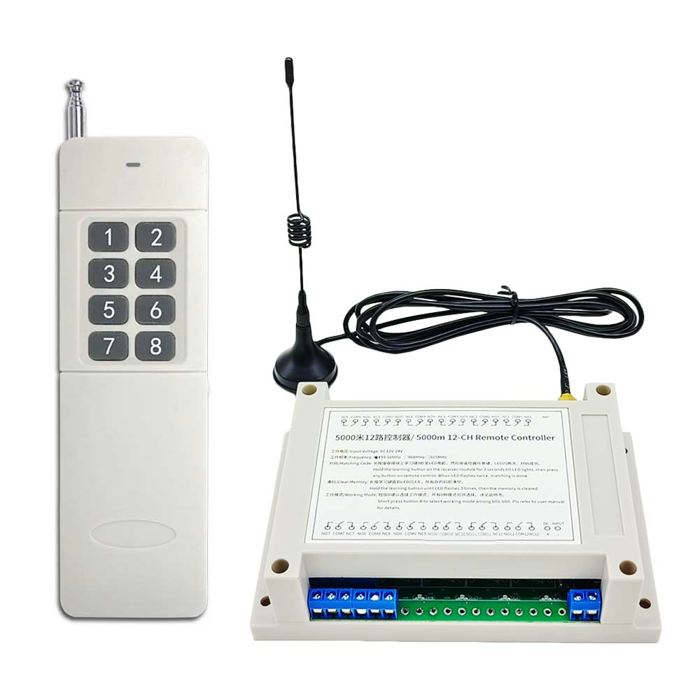 Remote Switches 5000 Meters Long Range Wireless Switch with Relay Output and DC Input ...