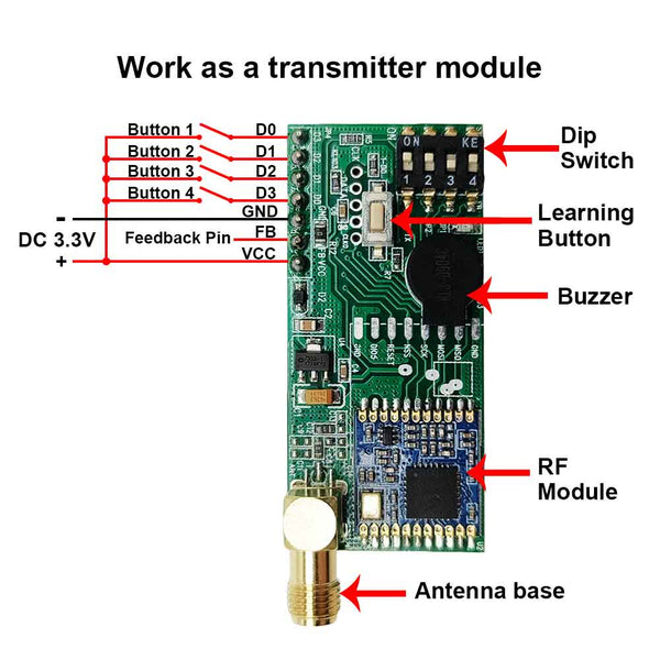 Signal Transmite Module 5000M Long Range Wireless Transmitter Receiver Bidirectional Module ...