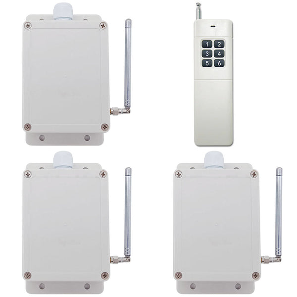 Remote Control Recievers 500M AC Power 1 Remote Control & 3 Receivers Radio Remote Control ...