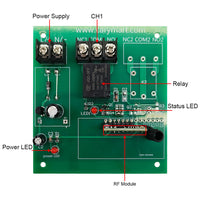 500M AC Voltage Triggered DC Remote Control System with Relay Output (Model 0023014)