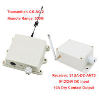 500M AC Voltage Triggered DC Remote Control System with Relay Output