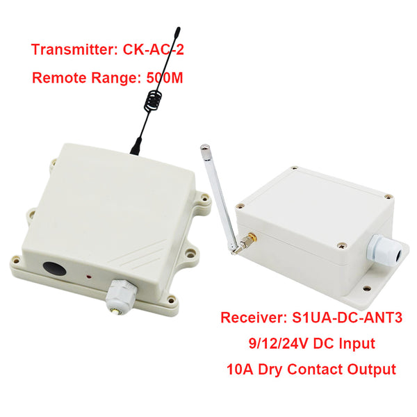 500M AC Voltage Triggered DC Remote Control System with Relay Output