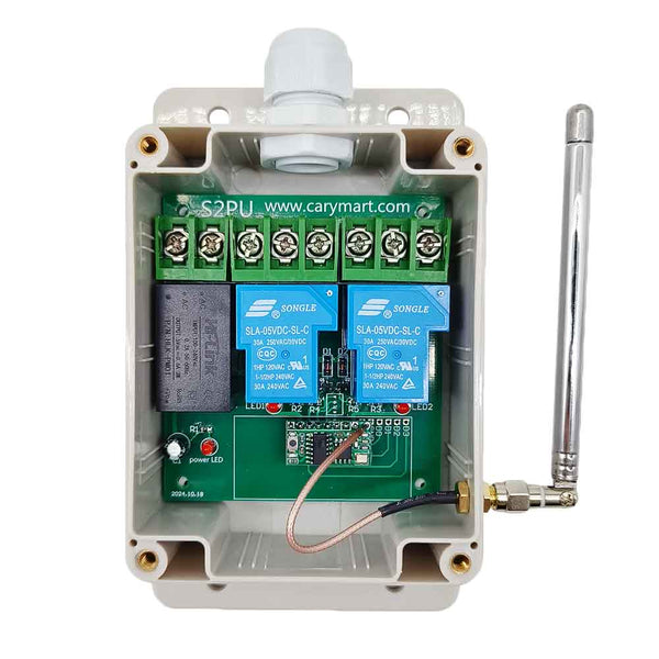 500M AC Wireless Remote Control Kit With 30A Dry Contact Relay Output ...