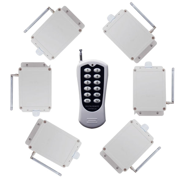 500M Remote Control 6 Receivers Radio System With 2 CH 30A AC Output