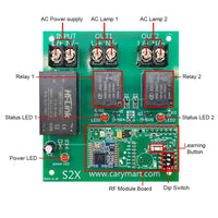 5KM 433Mhz Remote Control Receiver With 2 Channels AC Power Output
