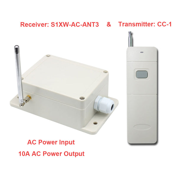 Remote In Line Mounted Transmitter 5KM Long Range Remote Control Transmitter and Receiver Kit AC Input ...