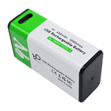 6F22 Type 9V 650mAh USB Rechargeable Lithium Battery (Model 0010201)