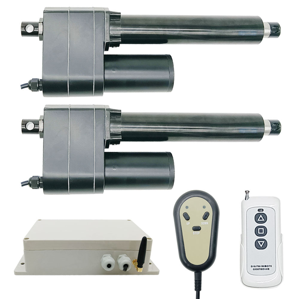 Two 1800lbs 8000N High Torque Linear Actuators Synchronous Control Set