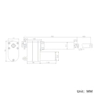Potentiometer Linear Actuator with Position Feedback High Power 18" 450MM
