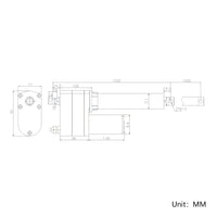 Potentiometer Linear Actuator with Position Feedback High Power 40" 1000MM