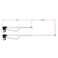 6000N Thrust 24 Inches 600MM Stroke Industrial Linear Actuator Work With DC 12V 24V (Model 0041517)