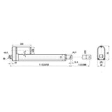 2000N DC 12V 24V 40 Inch Stroke Linear Actuator For Snow Plow (Model 0041509)