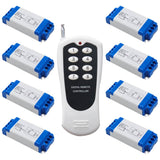 AC Wireless Remote Switch For One-Control-Eight Transmitter Receiver