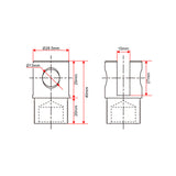 Front Mounting Connector Customization for Linear Actuator F (Model 0044111)