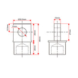 Front Mounting Connector Customization for Linear Actuator F (Model 0044111)