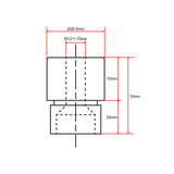 Front Mounting Connector Customization for Linear Actuator F (Model 0044111)
