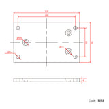 Bottom Mounting Flat Plate Bracket For Waterproof Electric Linear Actuator J (Model 0043079)