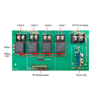 DC 4 Channel Wireless Four Button Remote Control Transmitter Receiver (Model 0020218)