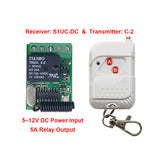DC 5-12V Mini Wireless Remote Control System with 5A Relay Output