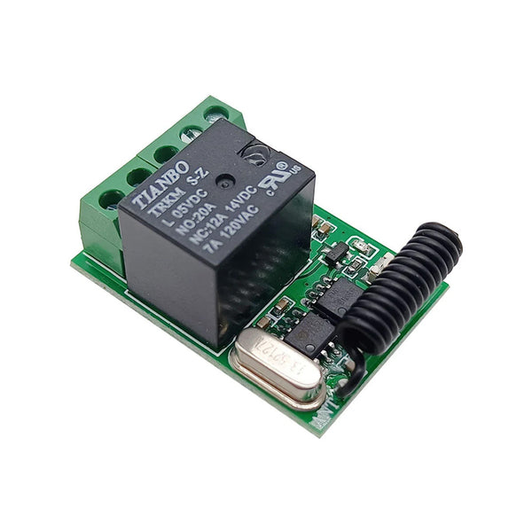 DC 5-12V Wireless Remote Control Small Receiver with 5A Relay Output