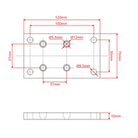 Bottom Fixed Mounting Square Plate Bracket for Linear Actuator B
