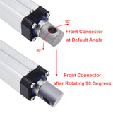 Option of 90° Rotation for Front and Rear Mounting Connector of Linear Actuator F (Model 0044115)