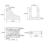 Heavy Duty Linear Actuator Mounting Bracket H (model 0043151)