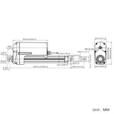12000N DC 12V 24V Linear Actuator Heavy Load 2700 lbs 12 Inches 300MM Stroke (Model 0041606)