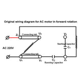 Single-Phase Asynchronous Dual-Value Capacitor AC Motor Remote Control Kit (Model 0020805)