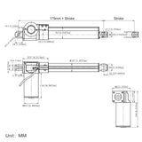 Four DC 12V 24V 1300 lbs 6000N Industrial Electric Linear Actuators B Synchronous Control Set (Model 0043052)