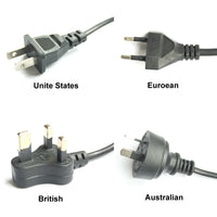 Two-Core Power Cable with Power Plug US European UK Australian Standards