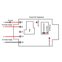 30A High Power Two Remote Control Four RF Receivers Dry Contact Relay Wireless RC Switch (Model 0020301)