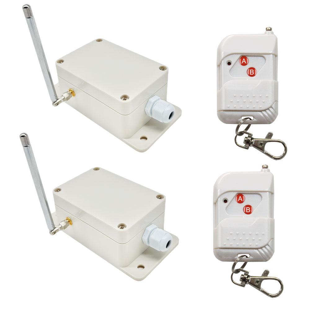 Two Transmitter/Remote Control Two Receivers Wireless Remote System ...