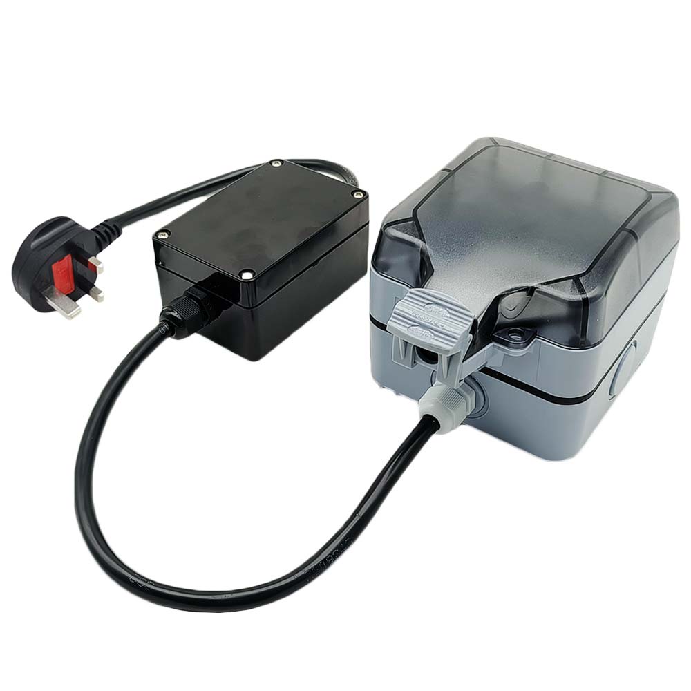 Waterproof Outdoor Power Outlet with Remote Control - UK Standard Plug ...