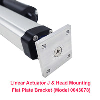 Head Mounting Flat Plate Bracket for Waterproof Electric Linear Actuator J (Model 0043078)
