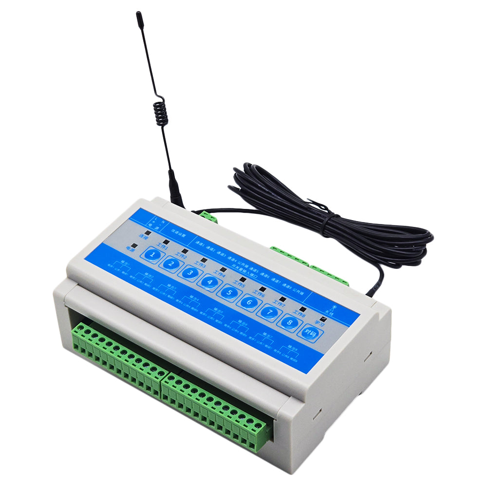 8 CH Wireless Synchronous Switch | 5km Bidirectional Dry Contact Output ...