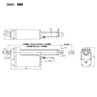 Four DC 12V 24V 2700 lbs 12000N Linear Actuators Heavy Load F Synchronous Control Set (Model 0043056)