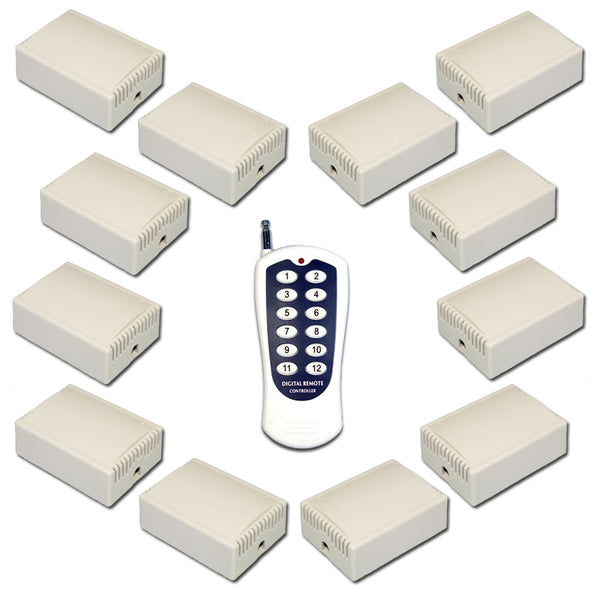 Remote Transmit Power Control Rtpc 12 CH Transmitter Control 12 Receivers 433MHz Reomte Control System ...