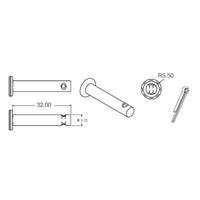 Electric Linear Actuator Fixed Mounting Bracket C (model 0043006)