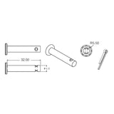 Electric Linear Actuator Fixed Mounting Bracket C (model 0043006)