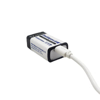 6F22 Type 9V 650mAh USB Rechargeable Lithium Battery (Model 0010201)